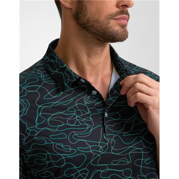 Men's Golf Polo Shirts Short Sleeve Dry Fit Performance Moisture Wicking Tshirts - Picture 4 of 6